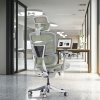Chaise de bureau ergonomique en maille, dossier haut moderne, soutien lombaire 3D, accoudoirs réglables, pour visiteurs et cadres