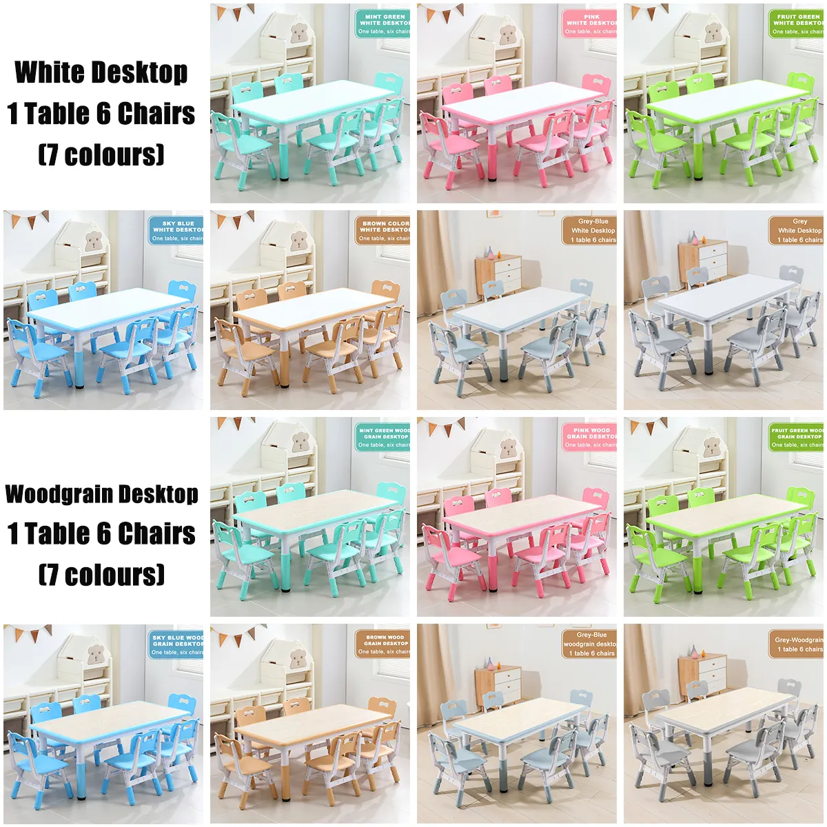 1 tavolo set 6 sedie