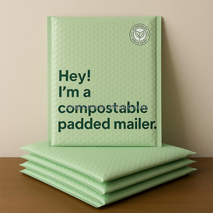 Trong kho độn sinh thái thân thiện 100% tái chế phân hủy sinh học bong bóng gửi thư bao bì vận chuyển túi compostable bưu phẩm - Product Image 2