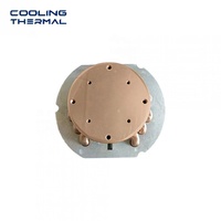 Refroidisseur de processeur personnalisé pour station de travail de bureau, dissipateur thermique à 6 caloducs avec ventilateur, application pour boîtier d'ordinateur