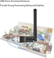 Adaptateur WiFi USB 150 Mbps avec puce RT7601 pour Raspberry Pi 2/3/4/Zero, ordinateur de bureau/ordinateur portable Windows/MAC/Linux, décodeur - Externe