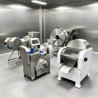 Elektrische roestvrijstalen groentesnijder Commerciële machine die continu werkt voor groenteverwerkingsfabrieken