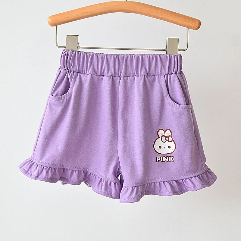 Summer Shorts for Girls Cotton Kids Short Pants Beach Shorts - Main Image