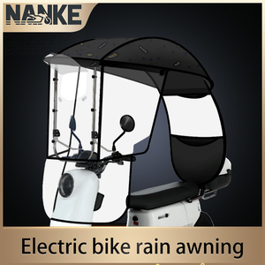 Thickened Transparent E-Scooter Canopy - Windproof Sun Protection Rain <strong>Shed</strong> Foldable Quick-Release <strong>for</strong> E-Bike <strong>Motorcycle</strong> - Product Image 2