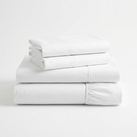 Ensemble de draps de lit en coton 100% 80 fils/cm² avec étiquette personnalisée - Ensemble de literie de luxe certifié OEKO-TEX - Vente en gros - Collection hôtelière OEM/ODM