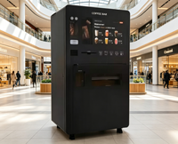 Máquina Expendedora de Café Recién Molido para Zonas de Alto Tráfico en Centros Comerciales, Pantalla Táctil de 32 Pulgadas, Autolimpieza, 4G/5G/Wi-Fi, 1 Año de Garantía
