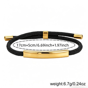 Stainless Steel Woven <b>Bracelet</b> Unisex Jewelry Gift For Holiday Fashion <b>String</b> <b>Bracelet</b> Geometric Design Multiple Colors - Product Image 4