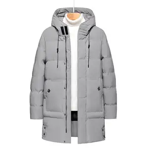 Logo personnalisé Canada parka mi-longue surdimensionnée hommes duvet luxe chaud épaissi hommes vestes hiver froid extérieur 2022