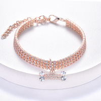 Colliers de luxe pour animaux de compagnie chat cristal collier Zircon Bling colliers de chien strass bijoux pour chiots chats
