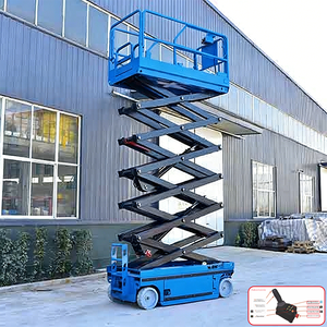 รถยกแบบกรรไกรไฟฟ้าเคลื่อนที่ได้เอง 10ม. 12ม. 14ม. 16ม. 18ม. สำหรับยกบุคคล รุ่น Rong Yu GTJZ0608 รับน้ำหนักได้ 80-1000 กก. - Product Image 1