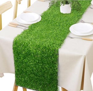 Hot Selling Reusable Faux Grass Table <strong>Runner</strong> Decor <strong>Outdoor</strong> Artificial Grass Table <strong>Runner</strong> for Wedding Birthday Banquet - Product Image 1