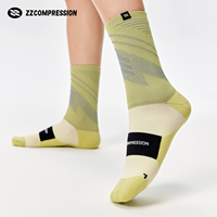 Chaussettes de sport respirantes de haute qualité, anti-ampoules, performantes, réfléchissantes, pour la course à pied et le cyclisme, ZZcompression