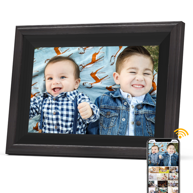 LCD Battery Powered PF100 10.1 Inch Touch Screen Share Photos Videos Wifi Digital Photo Frame 1+16GB