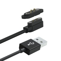 Fabricante de China Cable magnético Pogo 2 pines ángulo recto macho y hembra Pogo Pin carga Cable USB conector de cargador