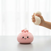 Peluche anti-stress mignonne en forme de chignon, jouet sensoriel doux à rebond lent pour l'anxiété, l'ADHD et la régulation émotionnelle