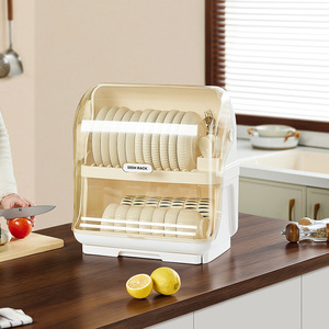 Draining <b>Dish</b> <b>Rack</b> Double Layer With Tray Quick Dry For Kitchen Storage M Size Square Shape - Product Image 3