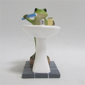 Z13345A Nhựa Thủ Công Mới Đánh Răng Ếch Tượng Nhỏ Để Trang Trí Nhà Cửa, Đồ Trang Trí Độc Đáo Để Bàn Làm Quà Tặng - Product Image 4