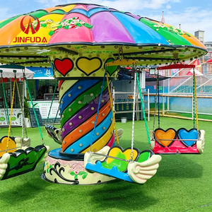 <span class=keywords><strong>Silla</strong></span> Voladora Giratoria con Forma de Paraguas Arcoíris, con Asientos en Forma de Corazón y Luces LED para Parques Infantiles - Product Image 6
