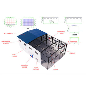 Contenedor de <span class=keywords><strong>Segunda</strong></span> <span class=keywords><strong>Mano</strong></span> CWB, Estructura Metálica de Acero, Almacén Prefabricado, Taller, Materiales de Alta Calidad - Product Image 4