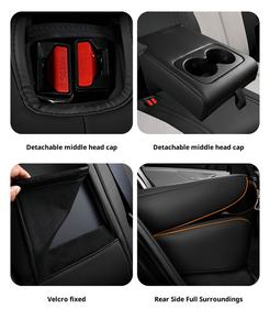 Fundas de Asiento de Coche Delanteras/Traseras de Cuero Songplus Personalizadas de Lujo Ecológicas de Alta Calidad, Juego Completo para BYD Song Plus 2023-2025 - Product Image 5