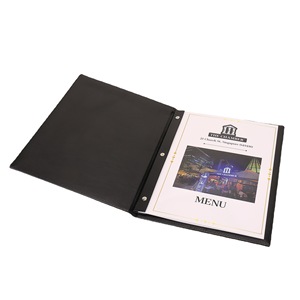 Buku Menu restoran longgar lintas batas PVC transparan dengan daftar harga restoran Barat buku Menu kulit PU gaya bisnis