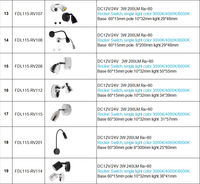 Lampe de lecture LED flexible à col de cygne, tactile et à intensité variable, DC12V-24V, pour caravane, camping-car, bateau