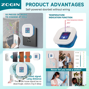Installation facile directe d'usine <span class=keywords><strong>étanche</strong></span> Ip44 Villa appartement 55 sonneries ABS <span class=keywords><strong>sonnette</strong></span> numérique <span class=keywords><strong>sans</strong></span> <span class=keywords><strong>fil</strong></span> <span class=keywords><strong>longue</strong></span> <span class=keywords><strong>portée</strong></span> - Product Image 2