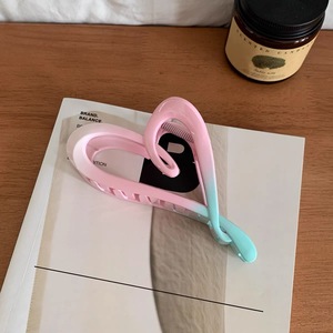 Moda lindo rosa azul Corazón horquilla niña diseño de lazo de gran tamaño Clip de tiburón accesorios para el cabello con estilo geométrico - Product Image 6