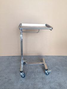 क्लिनिक फर्नीचर स्टेनलेस स्टील मेयो टेबल पहियों के साथ चिकित्सा चिकित्सा ट्राली - Product Image 6