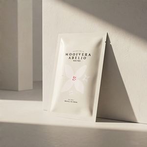 10 mascarillas coreanas veganas halal Mooivera Abelio para piel sensible y mixta con extracto de Forsythia, iluminadoras, antienvejecimiento e hidratantes - Product Image 1