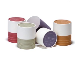 กล่องใส่ชาแบบหลวมๆแบบย่อยสลายได้หลอดกระดาษคราฟท์ของขวัญทรงกลมสำหรับใส่เทียน - Product Image 5