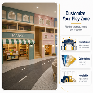 Attrezzature Commerciali per Parchi Giochi al Coperto, Attrezzature Morbide per Aree Gioco al Coperto, Mini Città con Esperienza Professionale per Bambini, Mini Città per FEC Kids Play Center - Product Image 5