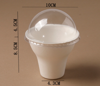 Gobelet à dessert, yaourt et crème glacée en bagasse blanche compostable, biodégradable, jetable, épaissi, écologique, résistant au congélateur, pour fêtes