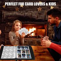 Classeur de cartes à collectionner en cuir PU à 3 anneaux et 9 poches avec imprimé personnalisé pour porte-cartes de sport