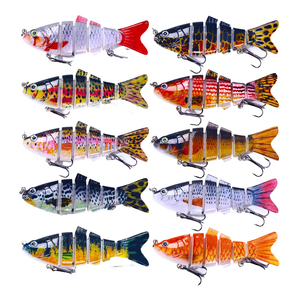 <span class=keywords><strong>Leurre</strong></span> de pêche multi-articulé à coulée lente pour eau douce et eau salée, appât réaliste de 100 mm pour la pêche au bar, à la truite, au crappie et au walleye - Product Image 1