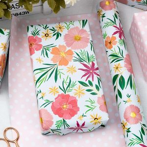 MAYPLUSS Flower <b>Wrapping</b> <b>Paper</b> Roll 17 Inch x 33 Feet Double Side Eco-Friendly Gift Wrap For Wedding Bridal Shower Mother's Day - Product Image 6