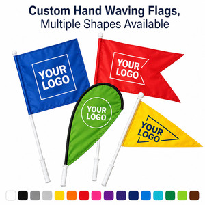 Bandera Pequeña Personalizada con Logotipo, Mini Guirnalda con Asta para Eventos Deportivos, Desfiles, Publicidad, Festivales, Decoración de Fiestas - Product Image 1