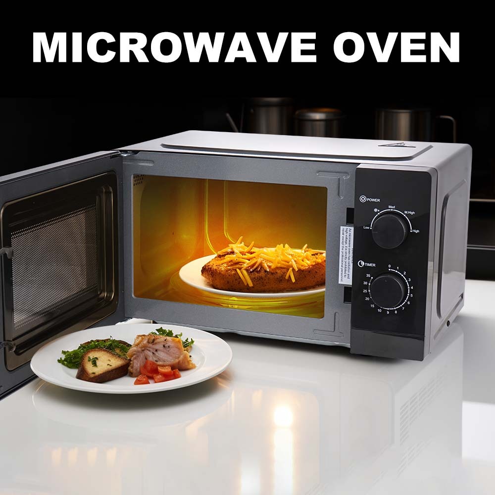 Micro-Ondes Indépendant, Four À Micro-Ondes 700 W 20 L, 5 Niveaux De