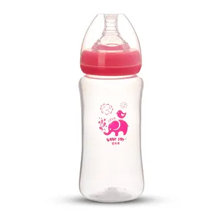 10 OZ manufacturers direct OEM custom food grade PP wide neck baby bottle silicone nipple