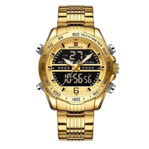 Drioshipping <b>Digital</b> Sport <b>Watch</b> Men Steel Band <b>Waterproof</b> Chronograph Alarm Clock Luminous Quartz Wrist <b>Watch</b> for Men - Product Image 1