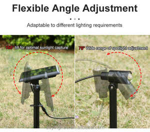 4-in-1 זווית מתכווננת ip65 פנלים סולאריים גן נקודת אור אור חיצונית הוביל אור השמש זרקורים - Product Image 2
