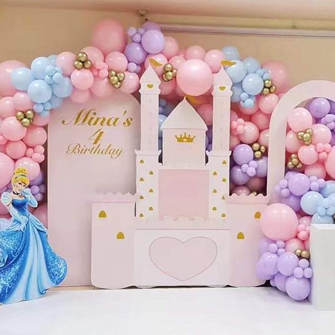 Pink Purple Balloons 65Pcs 12 Inch Pastel Pink Purple and Confetti Latex Balloon Bulk for Bridal Shower Hot-selling