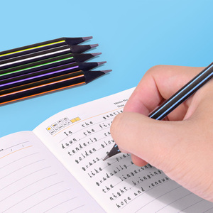 YALONG fournitures de bureau et scolaires <span class=keywords><strong>crayon</strong></span> hexagonal de sortie d'usine en gros pour enfants <span class=keywords><strong>crayon</strong></span> <span class=keywords><strong>multicolore</strong></span> en bois noir - Product Image 5