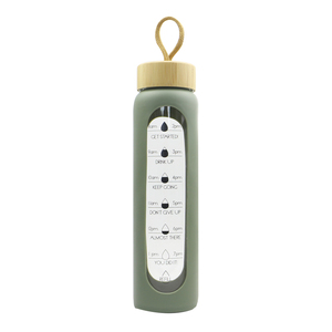 Bouteille d'eau <span class=keywords><strong>en</strong></span> verre borosilicate trempé de 1000 ml avec couvercle et étui de protection, résistante aux chutes de 1,5 m sur béton, sans BPA - Product Image 2