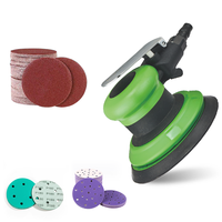 Ponceuse orbitale pneumatique de 5 pouces avec fixation auto-agrippante, disque de 125 mm, vitesse variable pour le polissage de la pierre, du bois et du métal