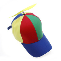 Gorra de Béisbol BC039 de 6 Paneles con Visera de Arcoíris, Protección Solar, para Viajes, Deportiva, con Hélice Desmontable para Bebés, Unisex