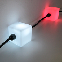 Lumières LED carrées SHIJI étanches DC24V RGB 50mm, lumières de Noël