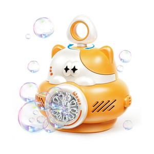 EPT 360 °   Machine à bulles rotative pour chat, souffleur de bulles électrique à 8 trous avec lumières et solution à bulles, jouet d'extérieur pour enfants - Product Image 1