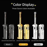 Briquet coupe-vent multi-angles à flamme unique YN, pour extérieur et cuisine, pliable et sécurisé