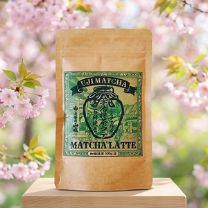 UJI MATCHA Poudre de matcha instantanée premium 100g Thé vert japonais sucré pour mélanger avec du lait ou de l'eau - Product Image 1